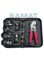 KIT ALICATE DE CRIMPADO C/ 8 PIEZAS P/ DIFERENTES  TERMINALES Y MEDIDAS